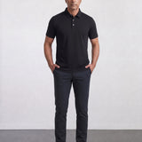 THE CLOUD SILK - SLIM POLO - BLACK