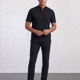 THE ACTIVE - QUARTER ZIP HALF TEE - BLACK