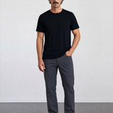 THE FLEX - PIMA PERFORMANCE HALF TEE - BLACK