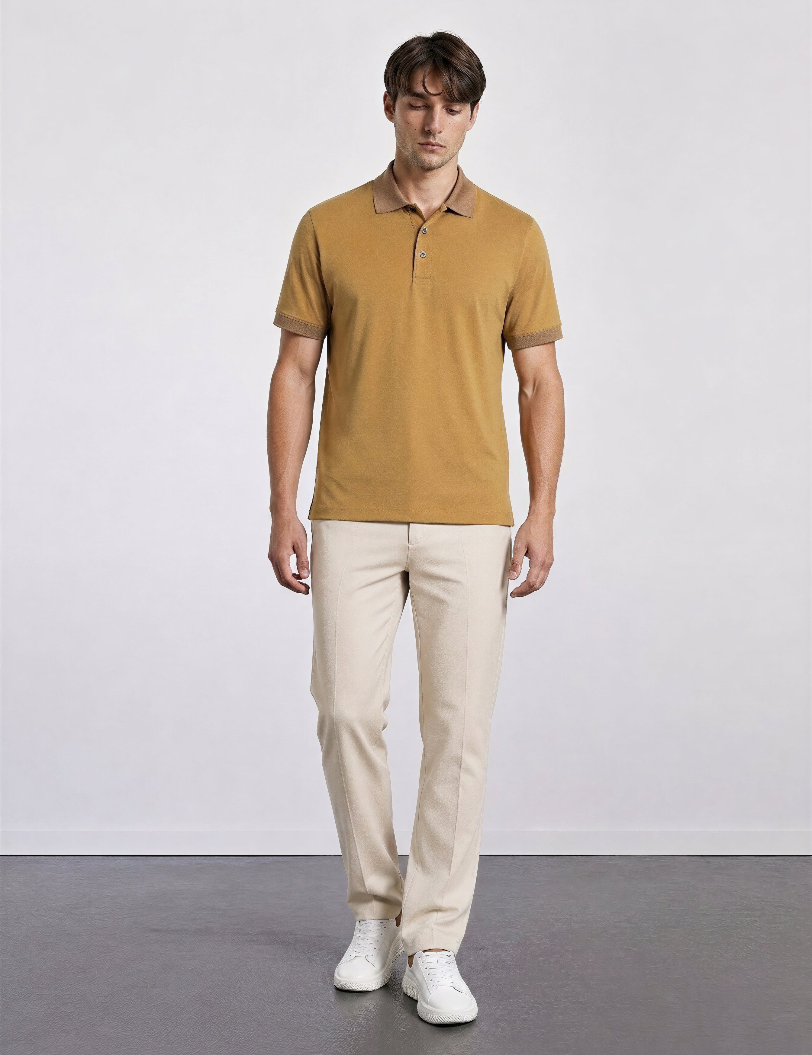 THE PIQUÉ FLEX - REGULAR POLO - CIGAR