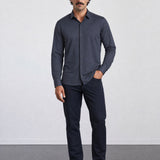 THE HYPERFLEX - SLIM FULL SHIRT - NAVY BLUE