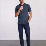 THE APEX - QUARTER ZIP POLO - NAVY BLUE