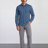 THE HYPERFLEX - SLIM FULL SHIRT - MEDIUM NAVY