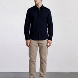 THE HYPERFLEX - SLIM FULL SHIRT - BLACK