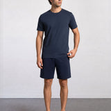 THE FLEX - PIMA PERFORMANCE HALF TEE - NAVY BLUE