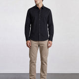 THE HYPERFLEX - SLIM FULL SHIRT - BLACK
