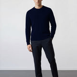 THE SOFT EASE - REGULAR SWEATER - NAVY BLUE