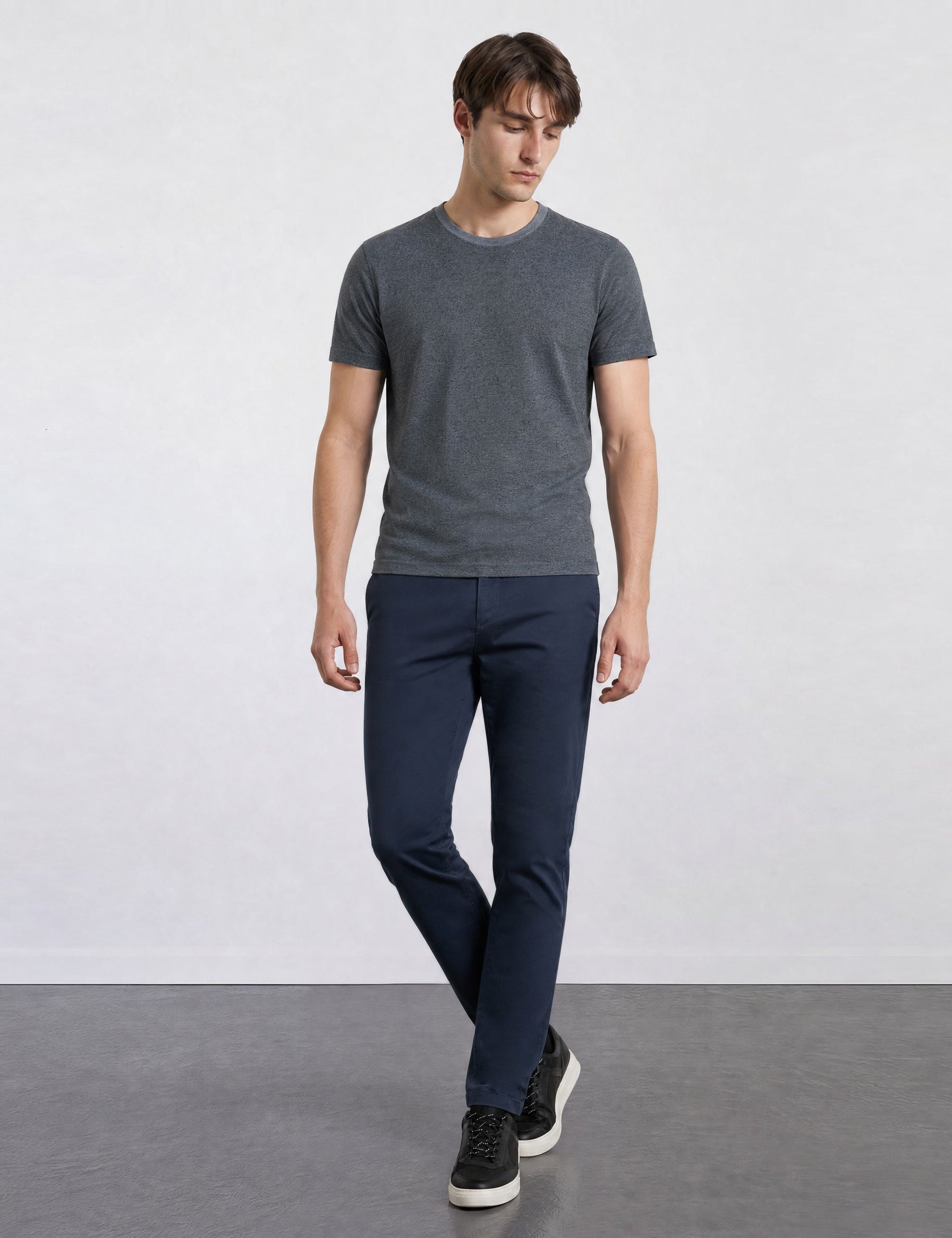 THE EVERYDAY - SEAMLESS HALF TEE - MEDIUM BLUE