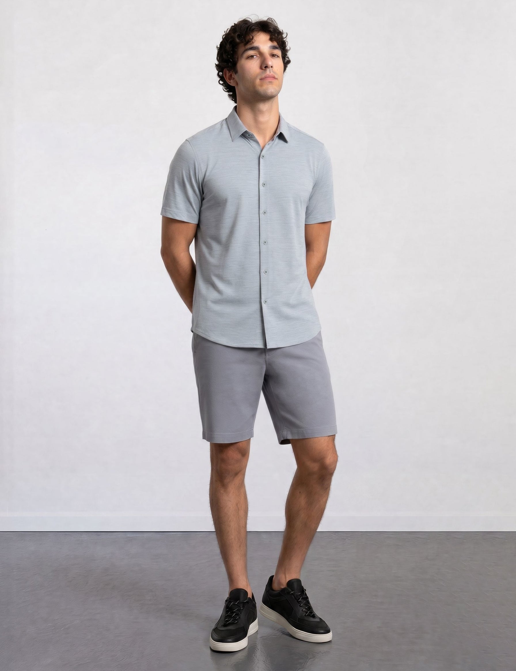 THE EVERYDAY - MELANGE SHIRT - GREY BLEND