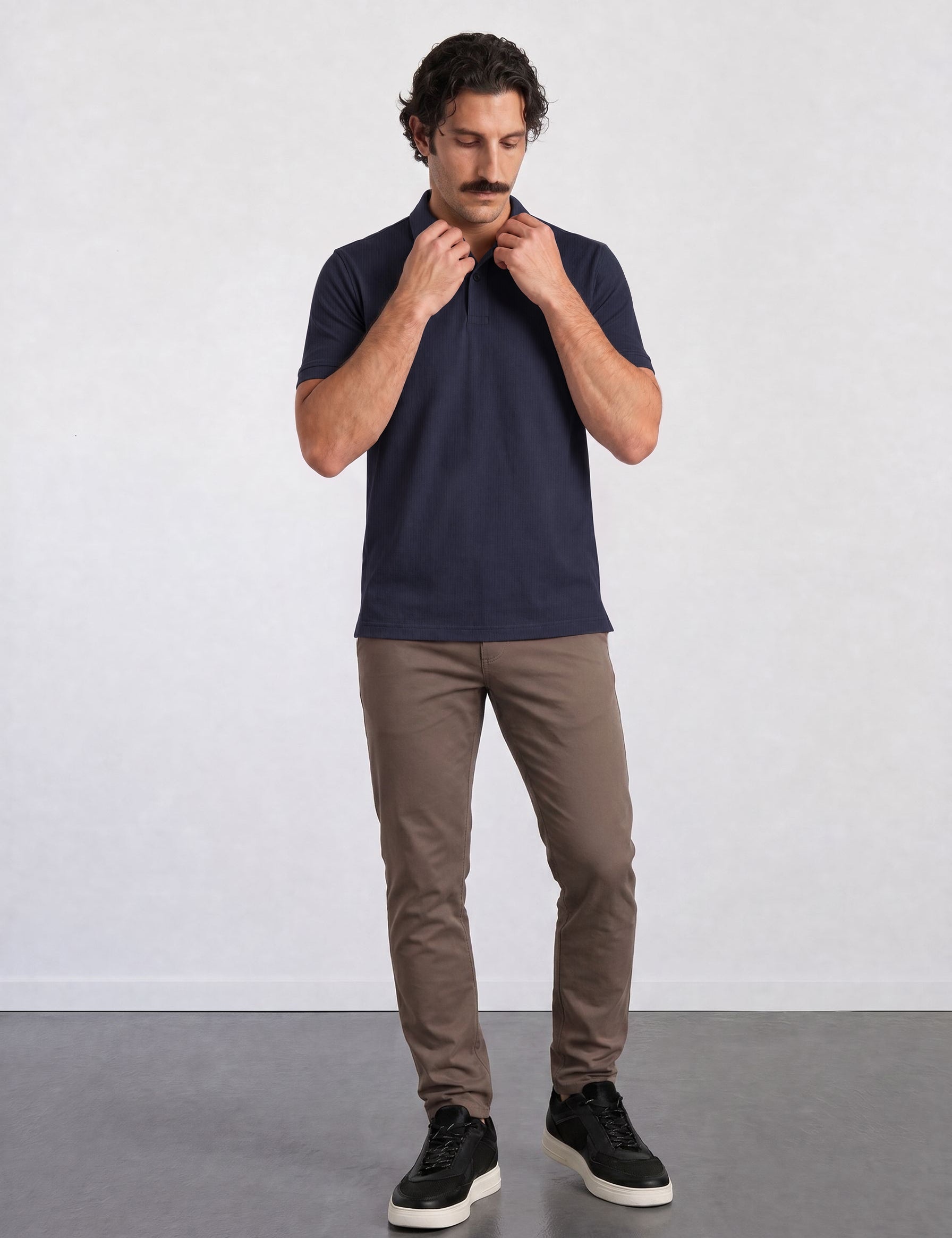 THE AIRTECH - RIPSTOP POLO - NAVY BLUE