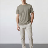 THE FLEX - PIMA HALF TEE - OLIVE GREEN