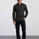 THE CITY - SLIM SHIRT - BLACK
