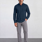 THE HYPERFLEX - SLIM FULL SHIRT - MEDIUM NAVY