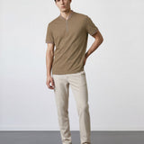 THE APEX - QUARTER ZIP POLO - MILITARY GREEN
