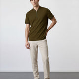 THE APEX - QUARTER ZIP POLO - MILITARY GREEN