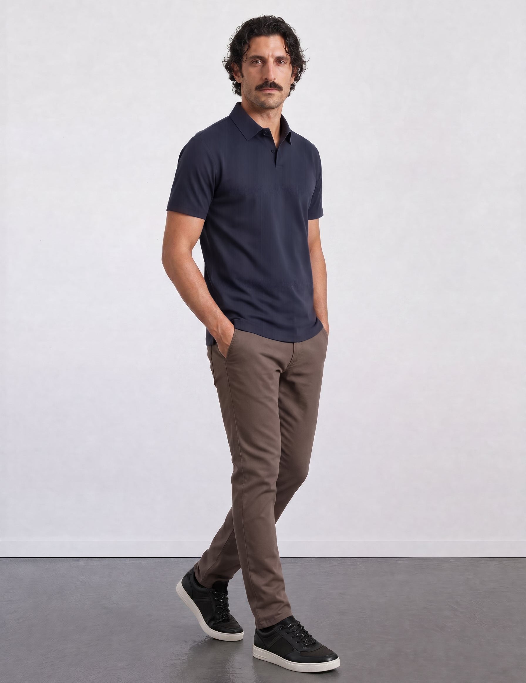 THE AIRTECH - RIPSTOP POLO - NAVY BLUE