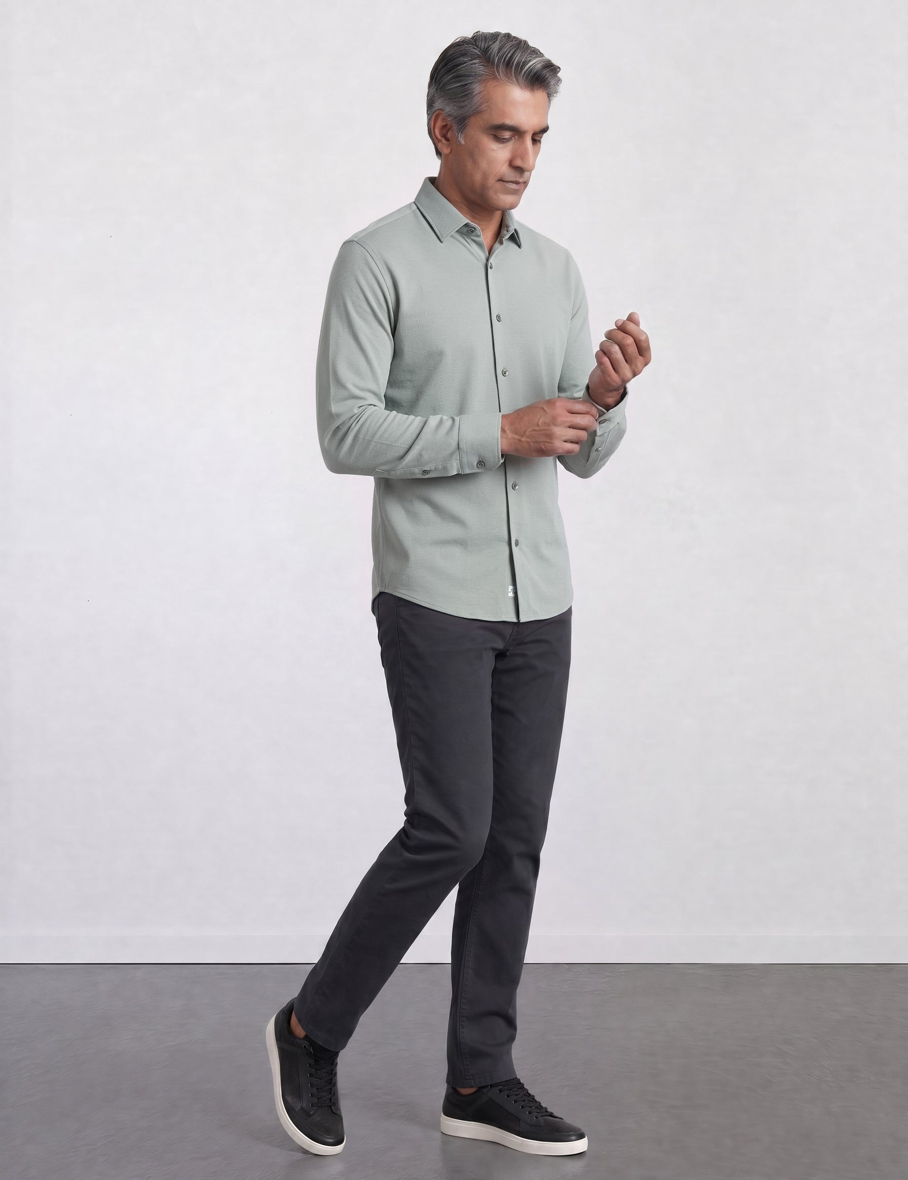 THE HYPERFLEX - SLIM FULL SHIRT - PISTACHIO GREEN