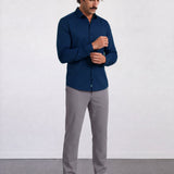 THE HYPERFLEX - SLIM FULL SHIRT - MEDIUM NAVY