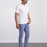 THE FLEX - HENLEY COLLAR HALF TEE - ICE