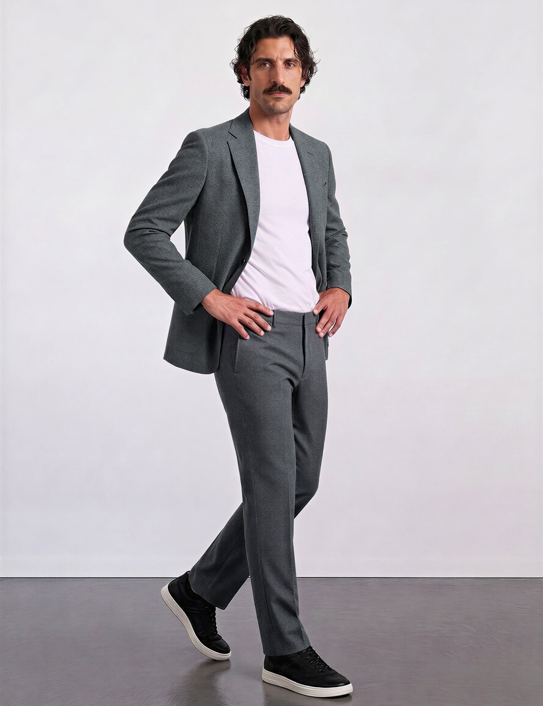 THE AIRTECH - SUPER SLIM BLAZER - GRAPHITE BLEND