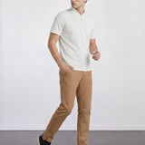 THE APEX - QUARTER ZIP POLO - COTTON WHITE