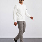 THE SOFT EASE - JACQUARD SWEATER - OFF WHITE