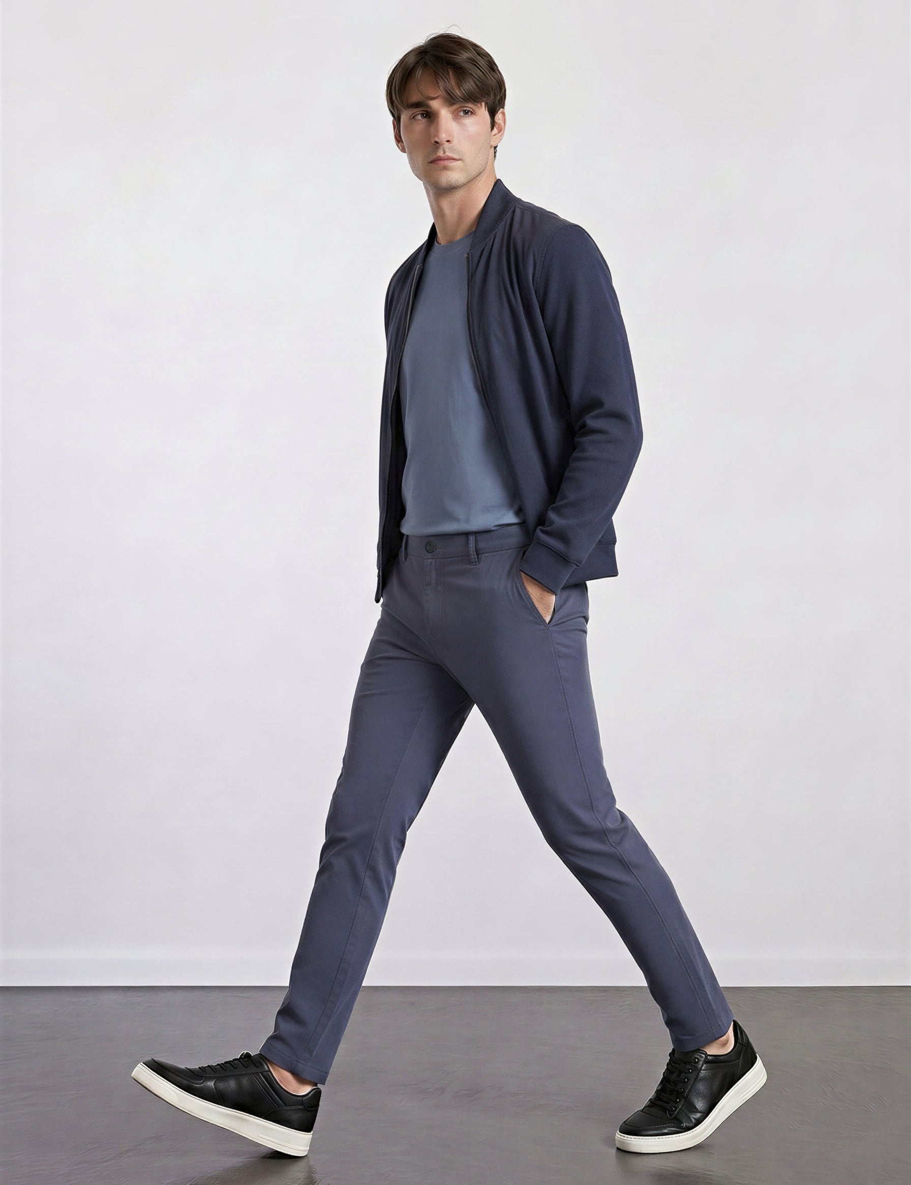 THE MOOVEX - CHINO PANTS - NAVY BLUE