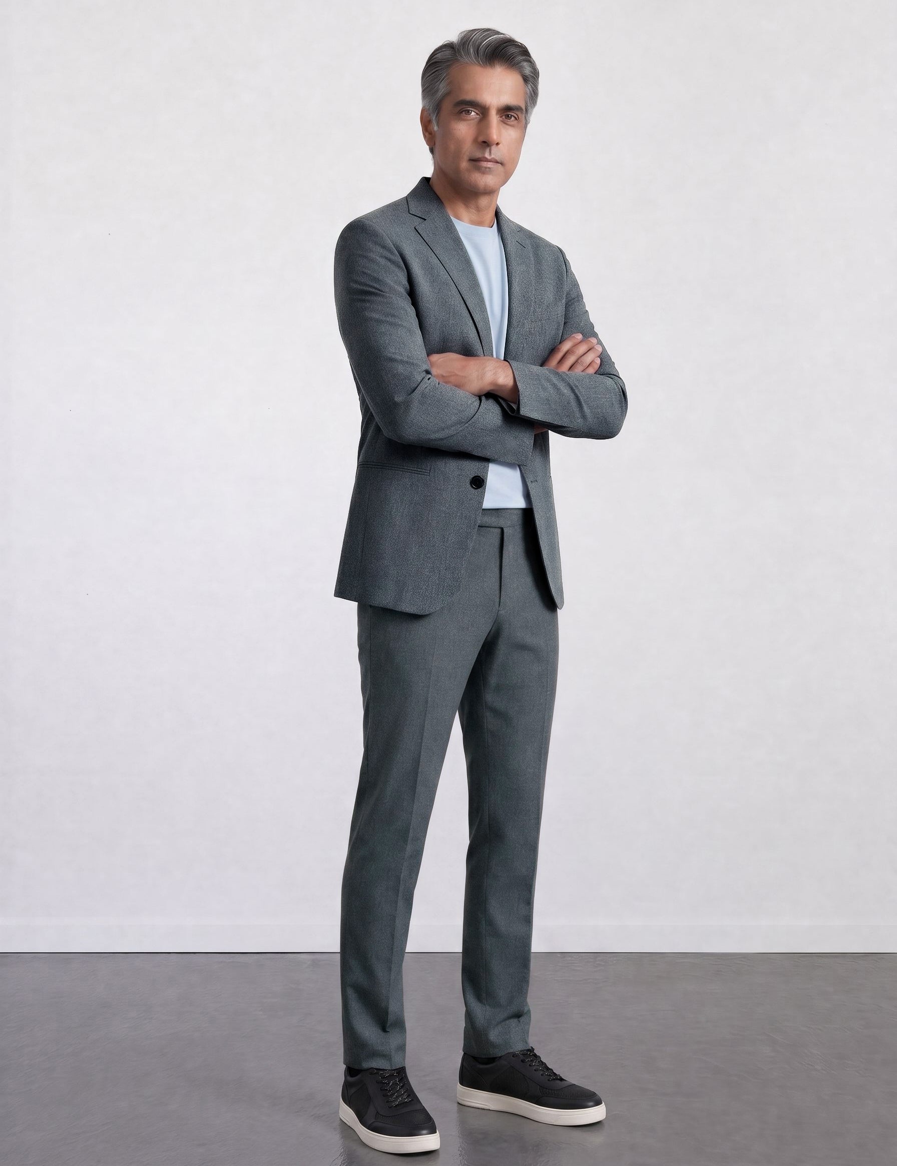 THE AIRTECH - SUPER SLIM BLAZER - BLUE BLEND