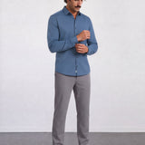 THE HYPERFLEX - SLIM FULL SHIRT - MEDIUM NAVY