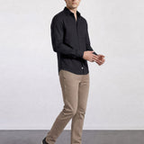 THE HYPERFLEX - SLIM FULL SHIRT - BLACK