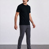 THE FLEX - PIMA PERFORMANCE HALF TEE - BLACK