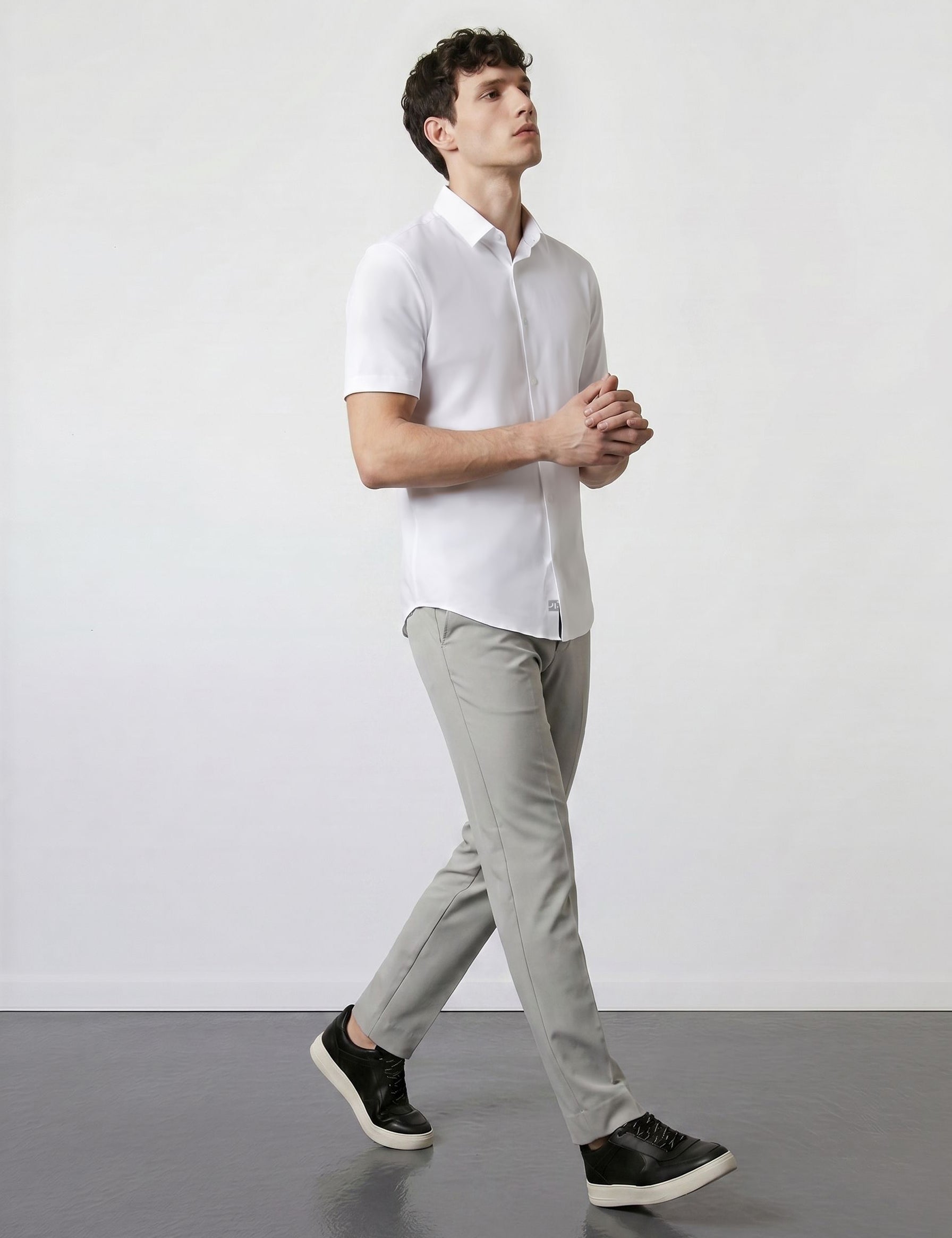 THE EVERYDAY - SLIM HALF SHIRT - WHITE