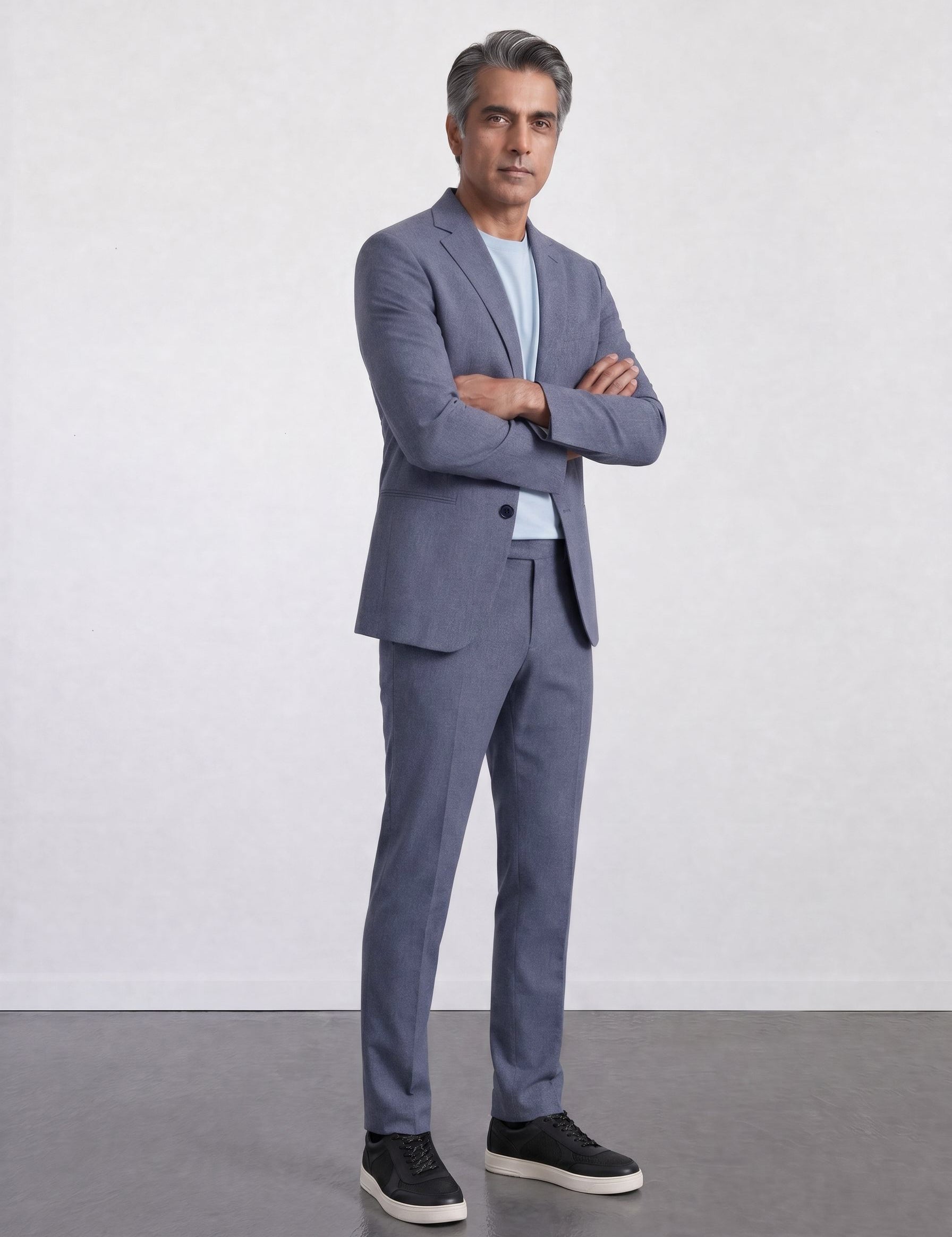 THE AIRTECH - SUPER SLIM BLAZER - BLUE BLEND