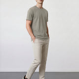 THE FLEX - PIMA HALF TEE - OLIVE GREEN