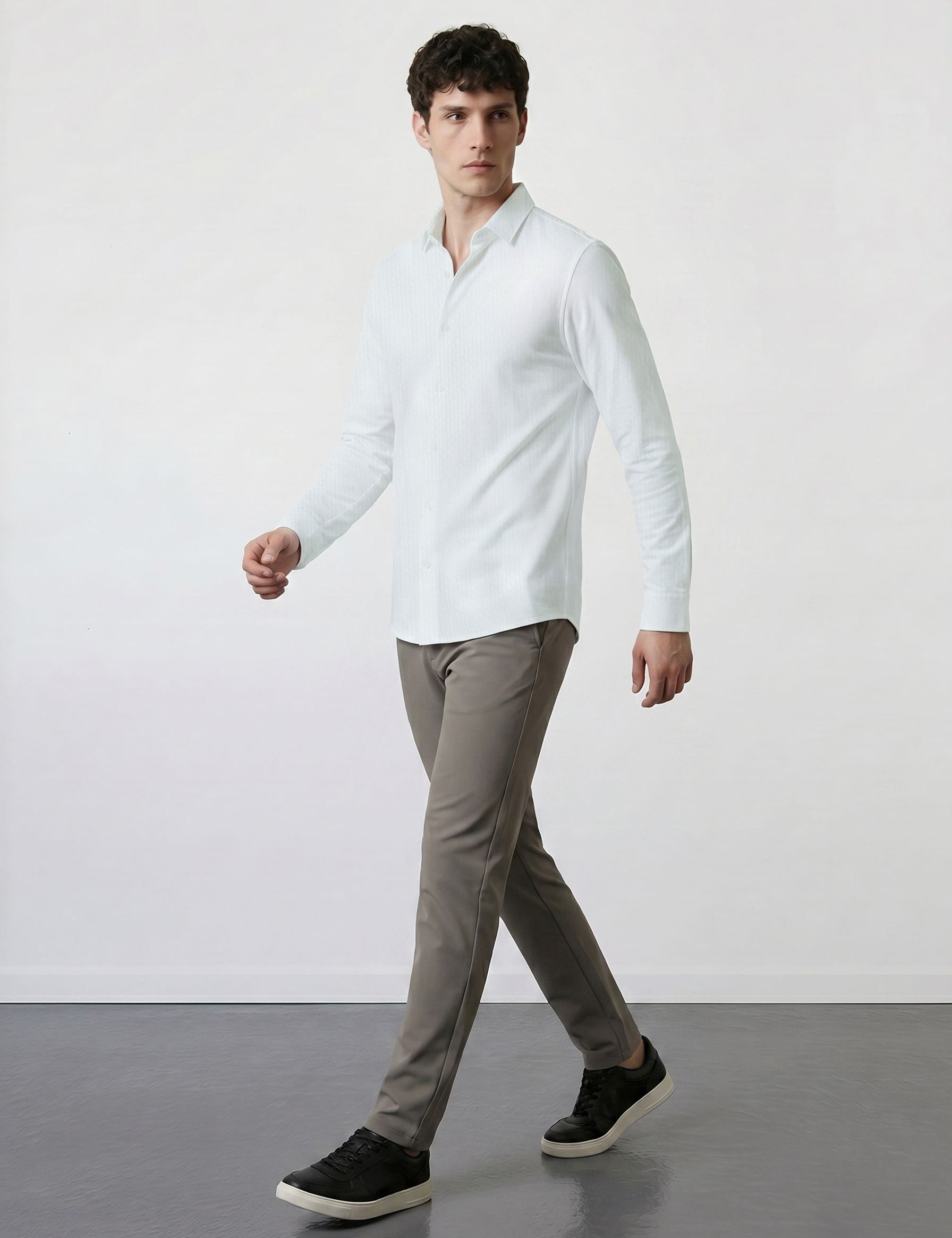 THE HYPERFLEX - SLIM FULL SHIRT - WHITE