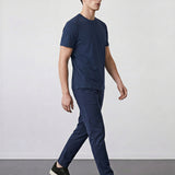 THE ACTIVE - SLIM HALF TEE - NAVY BLUE