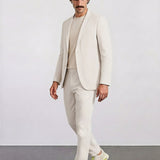 THE HYPERFLEX - SUPER SLIM RIPSTOP BLAZER - OFF WHITE