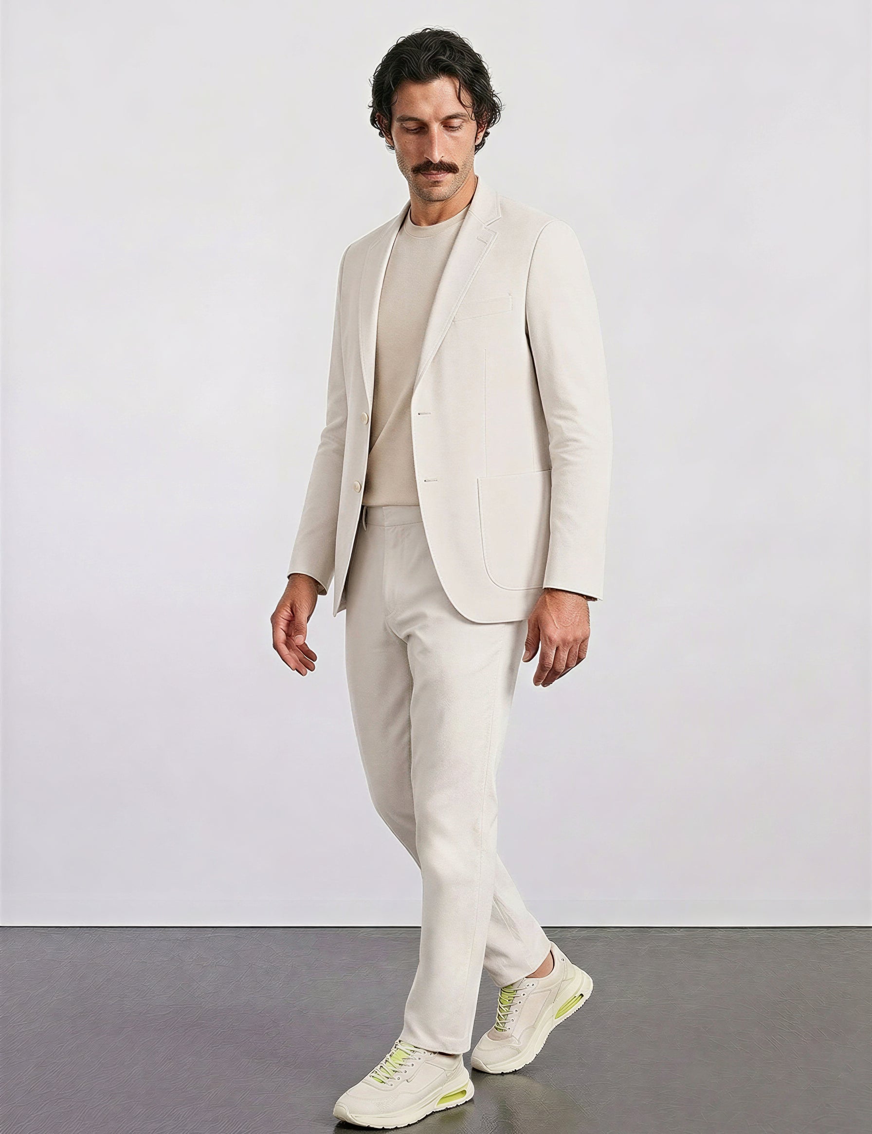 THE HYPERFLEX - SUPER SLIM RIPSTOP BLAZER - OFF WHITE