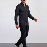 THE CITY - SLIM SHIRT - BLACK