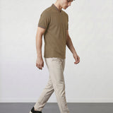 THE APEX - QUARTER ZIP POLO - MILITARY GREEN