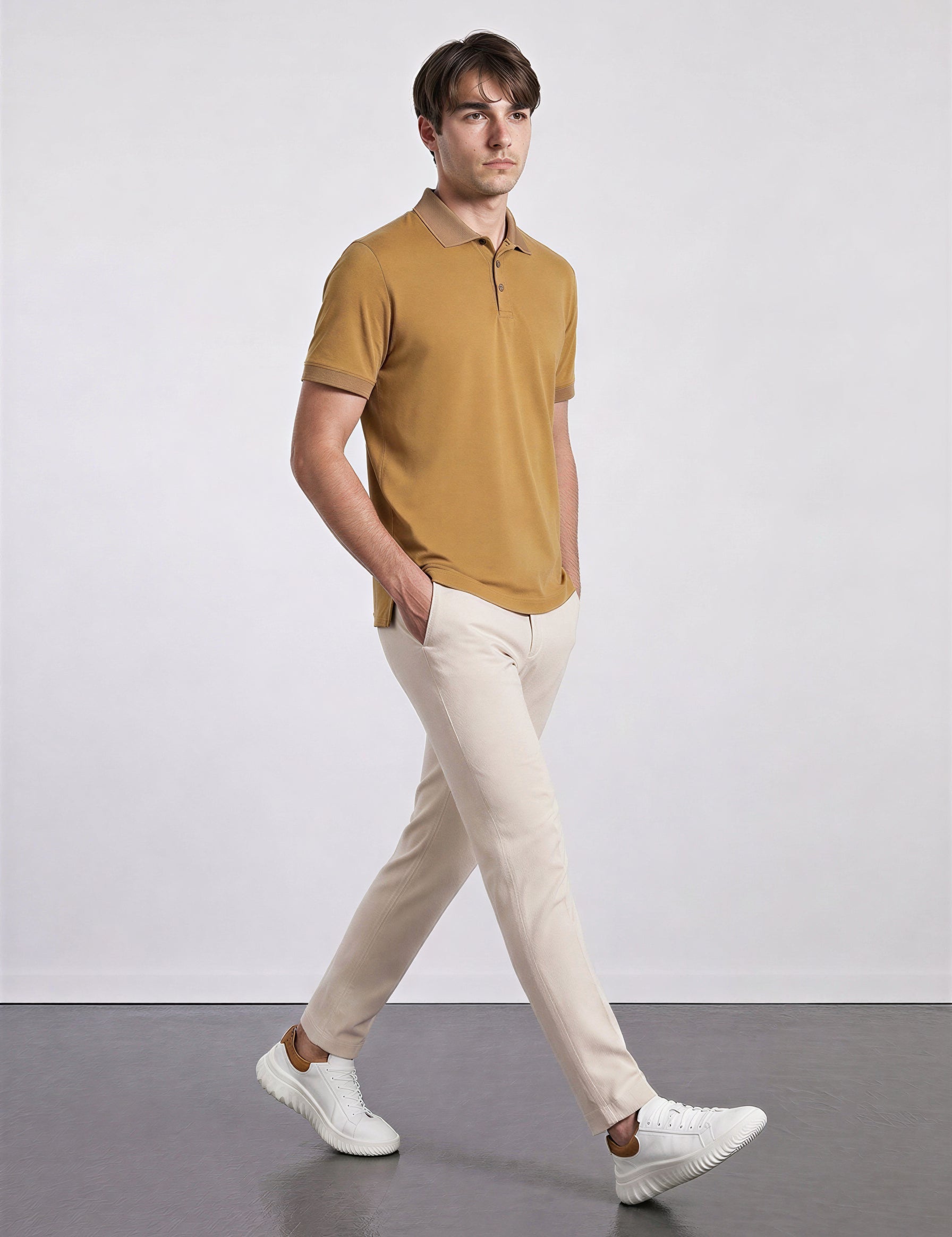 THE PIQUÉ FLEX - REGULAR POLO - CIGAR