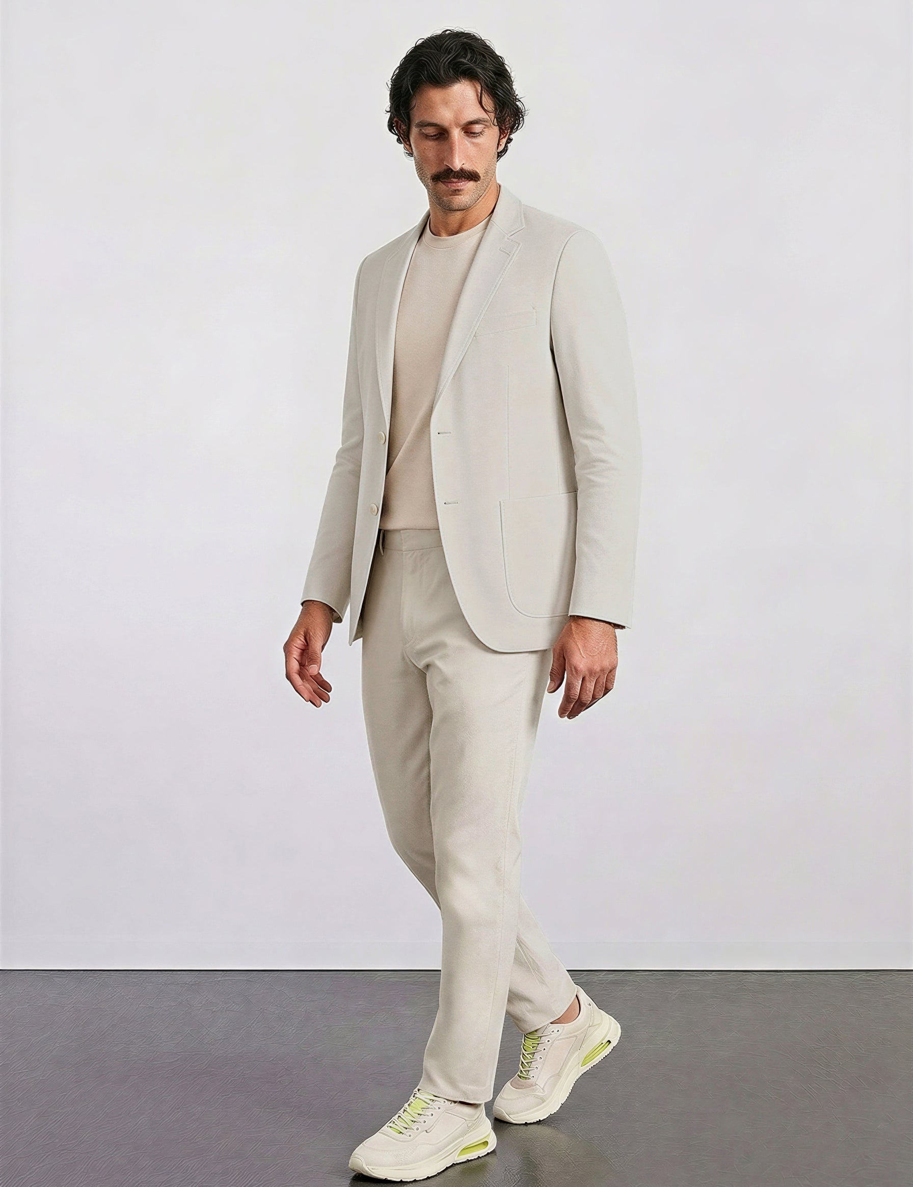 THE HYPERFLEX - SUPER SLIM RIPSTOP BLAZER - OFF WHITE