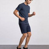 THE FLEX - PIMA PERFORMANCE HALF TEE - NAVY BLUE