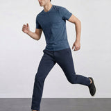 THE EVERYDAY - SEAMLESS HALF TEE - MEDIUM BLUE