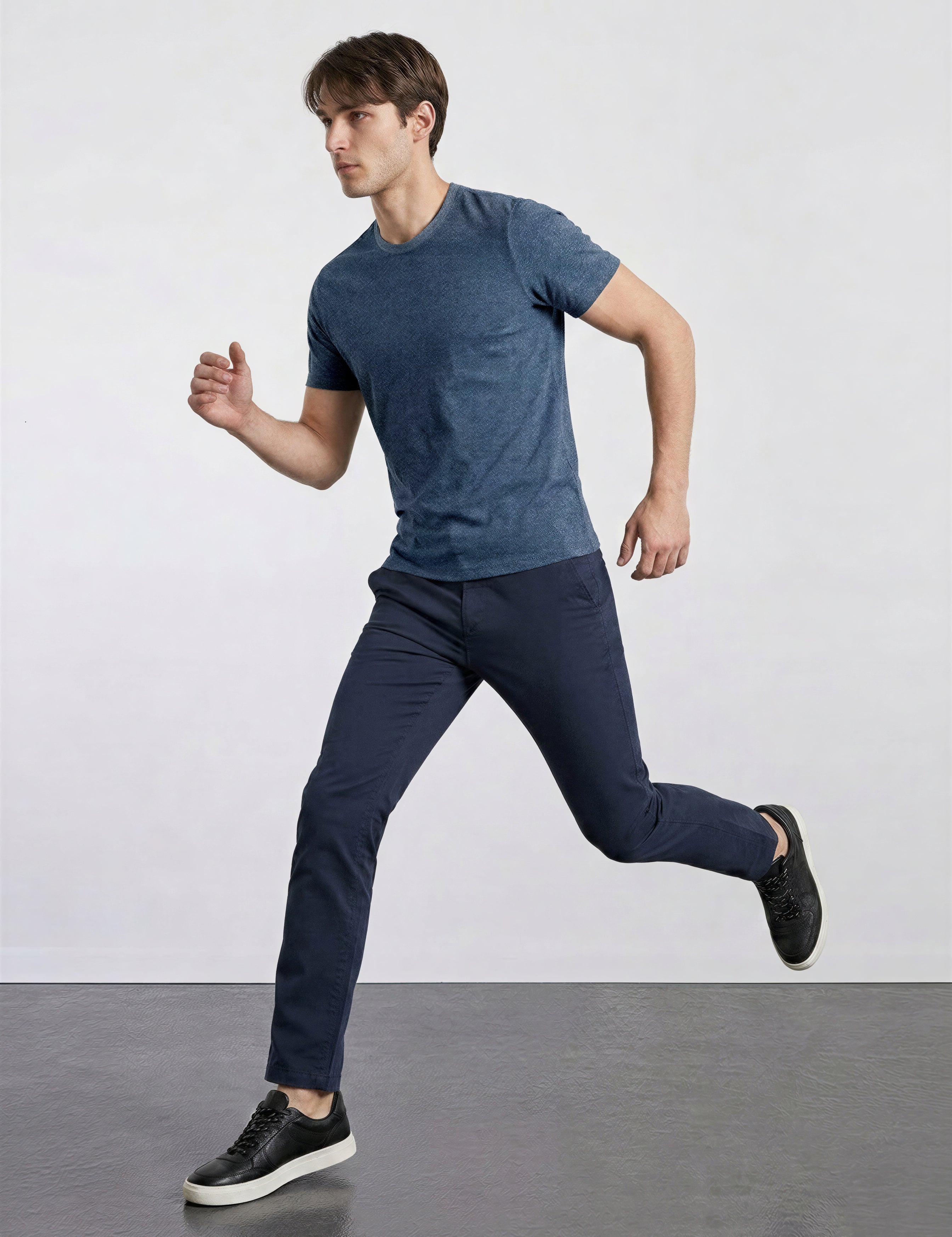 THE EVERYDAY - SEAMLESS HALF TEE - MEDIUM BLUE