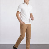 THE APEX - QUARTER ZIP POLO - COTTON WHITE