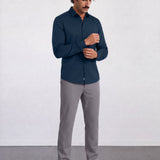 THE HYPERFLEX - SLIM FULL SHIRT - MEDIUM NAVY