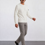THE SOFT EASE - JACQUARD SWEATER - OFF WHITE