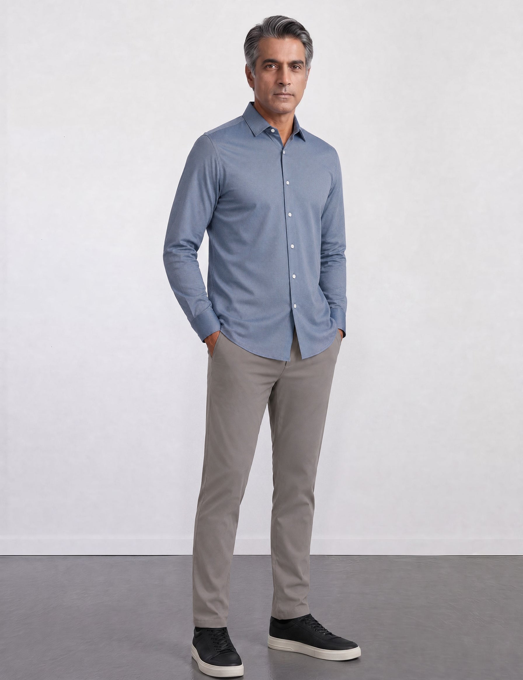 THE EVERYDAY - SLIM FULL SHIRT - ALUMINIUM