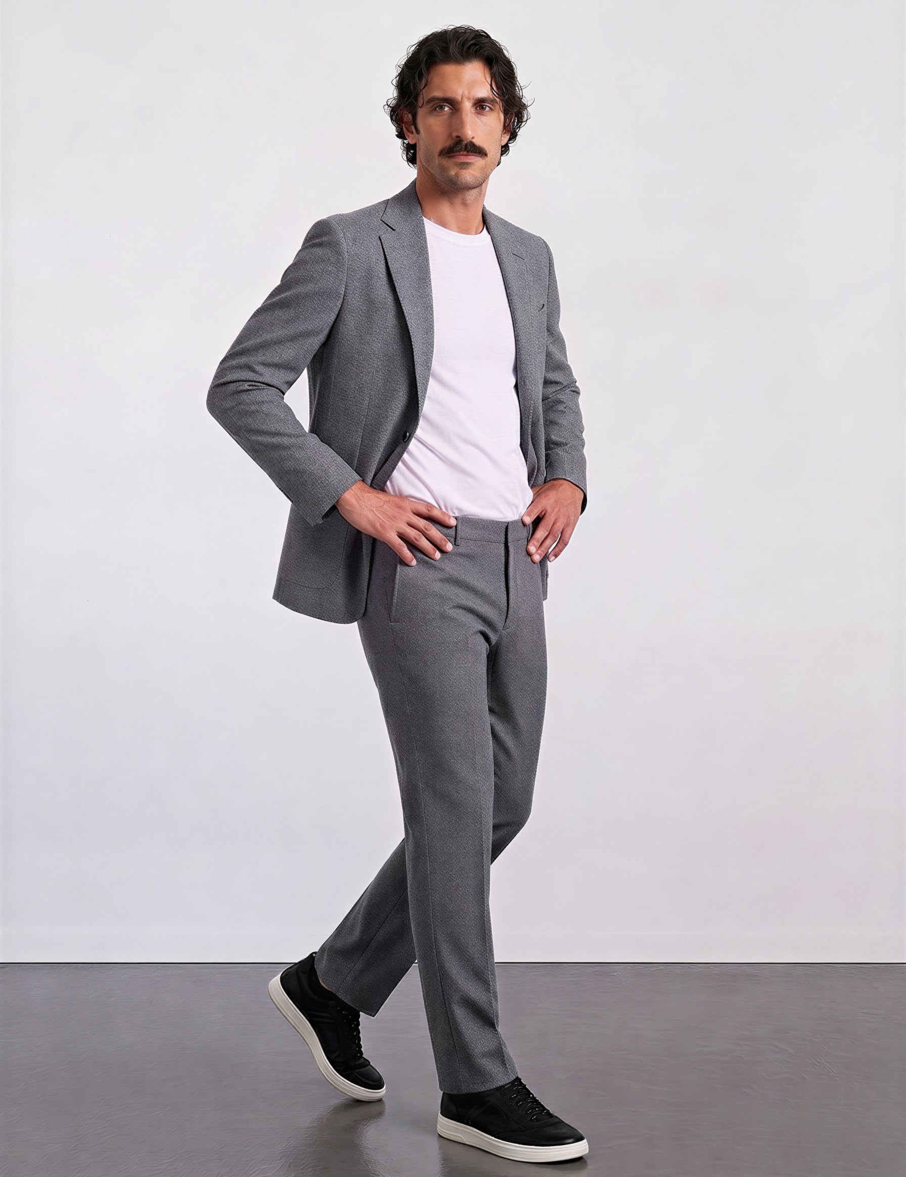 THE AIRTECH - SUPER SLIM BLAZER - GRAPHITE BLEND